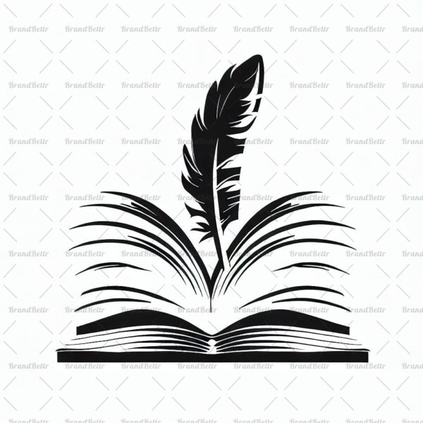 Offenes Buch und Feder